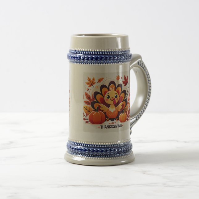Cute Thanksgiving turkey mug Rim Sejdel (Framsida höger)