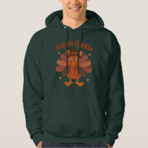 Cute Thanksgiving Turkey Tecknad - "Gobble Gobble"