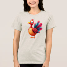 Cute Thanksgiving Turkey Women's T-Shirt