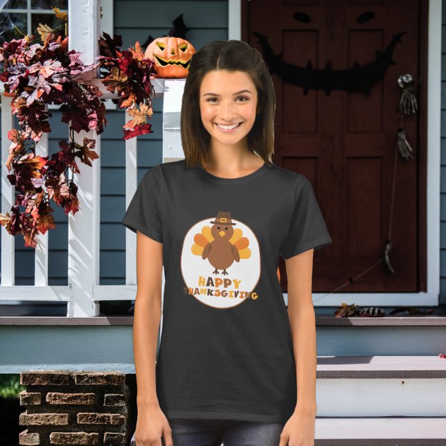 Cute Thanksgiving Turkiet Helgdag T Shirt (Skapare uppladdad)
