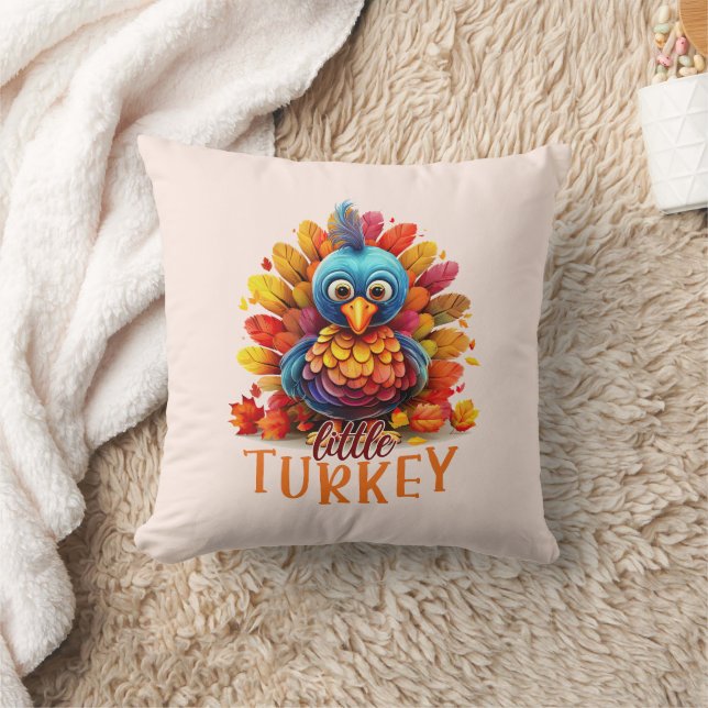 Cute Thanksgiving Turkiet Kudde (Filt)