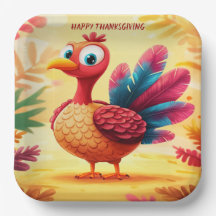 Cute Thanksgiving Turkiet Papper Plats