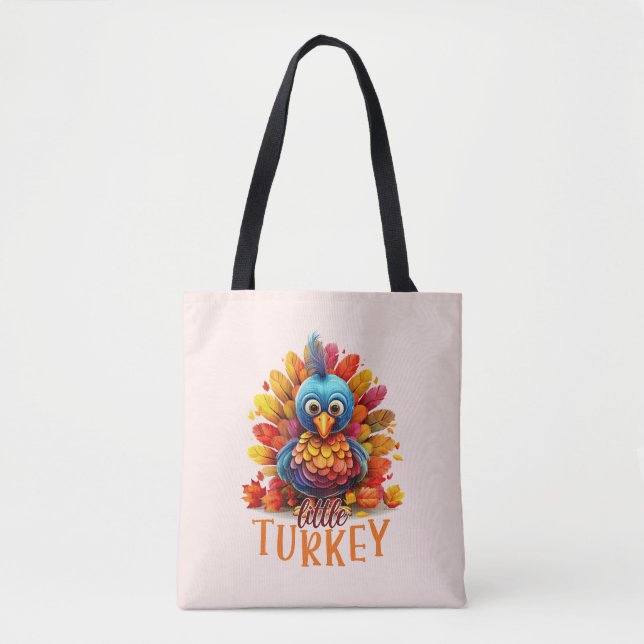 Cute Thanksgiving Turkiet Tygkasse (Framsida)
