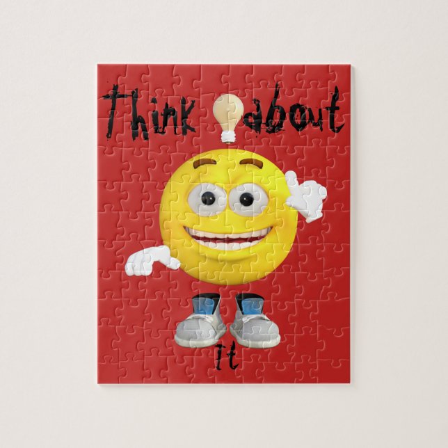 Cute Thinking Emoji Pussel (Vertikal)
