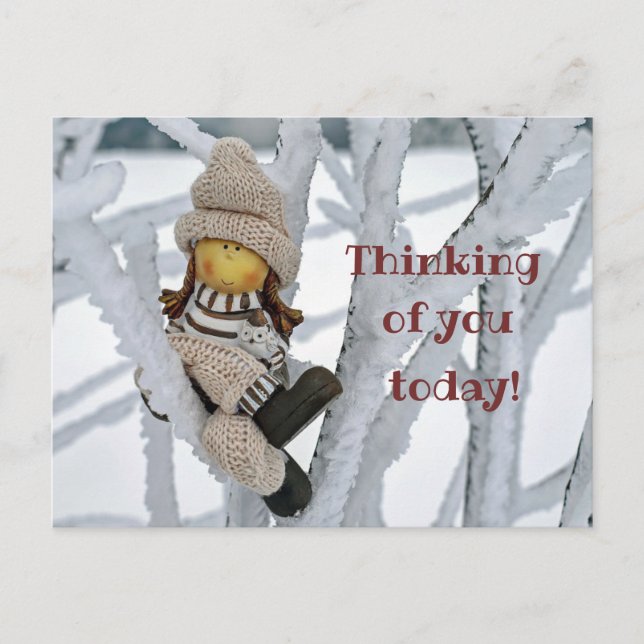 Cute Thinking You Postcard Vykort (Framsida)