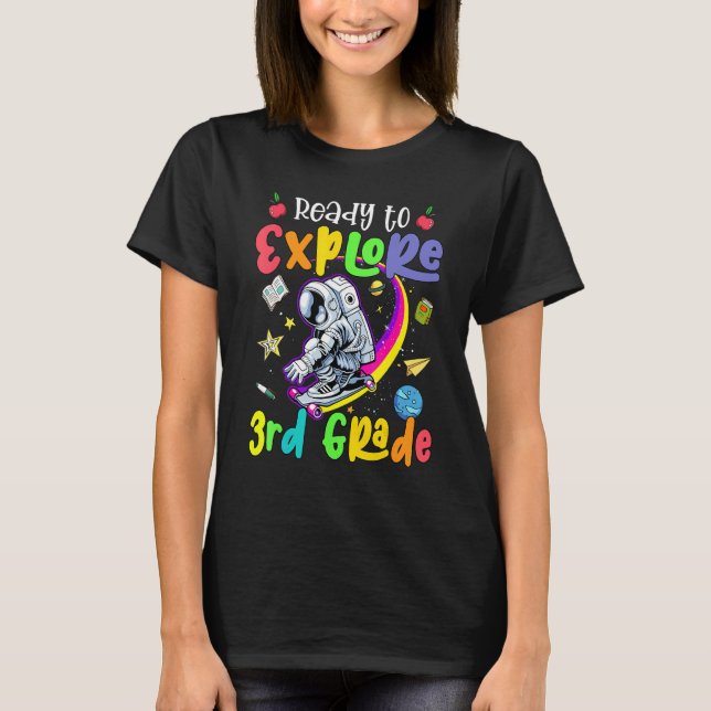 Cute third grade crew Mermaid style for third grad T Shirt (Framsida)