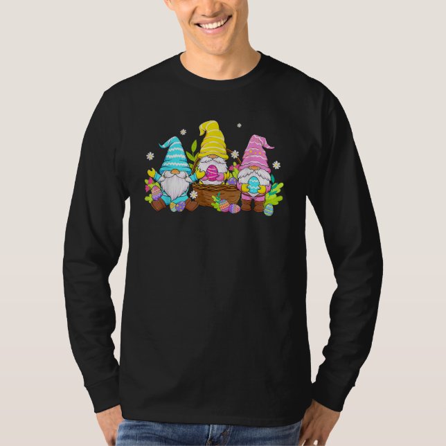 Cute Three Gnomes Easter Day Bunny Egg Spring Wome T Shirt (Framsida)