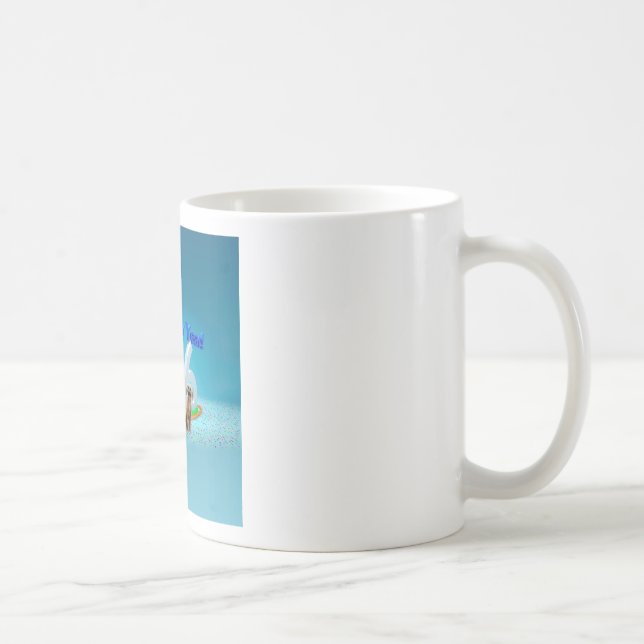 Cute Three Hundar Wishing Gott nytt år 2016 Kaffemugg (Höger)