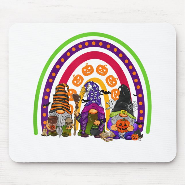 Cute Three Rainbow Gnomes Happy halloween Autumn F Musmatta (Framsidan)
