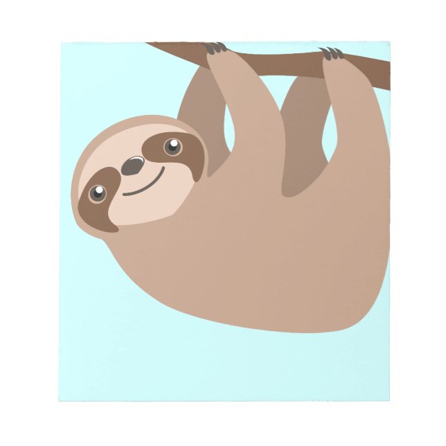 Cute Three Toed Sloth Anteckningsblock (Framsida)