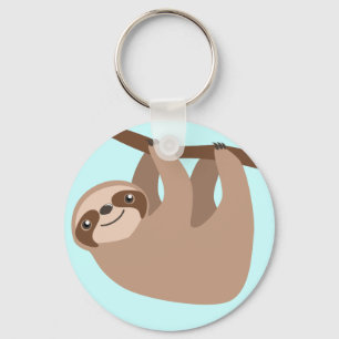 Cute Three Toed Sloth Nyckelring