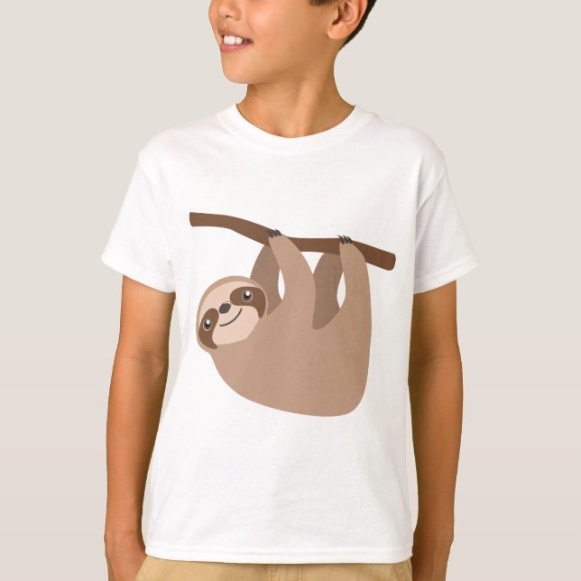 Cute Three Toed Sloth Tee (Framsida)