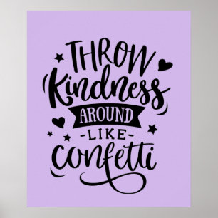 Cute throw-vänlighet runt som konetti poster