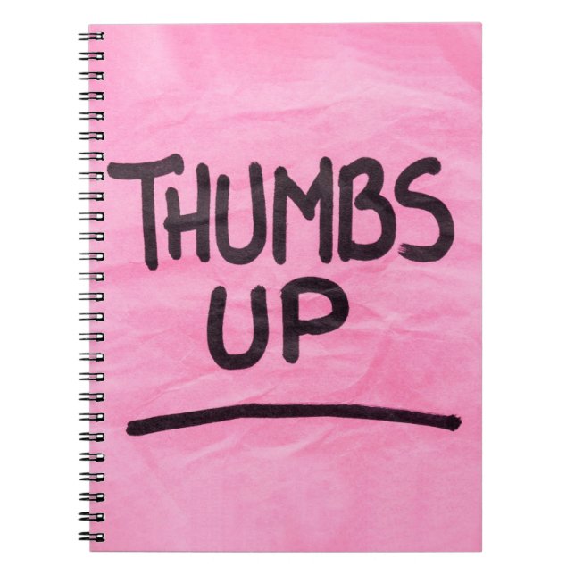 Cute Thumbs Up Graphics Coola Thumbs Up Image (Trö Anteckningsbok (Framsidan)