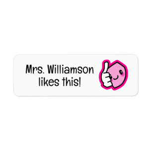 Cute Thumbs Up Teacher Sticker Classroom Sticker Returadress Etikett
