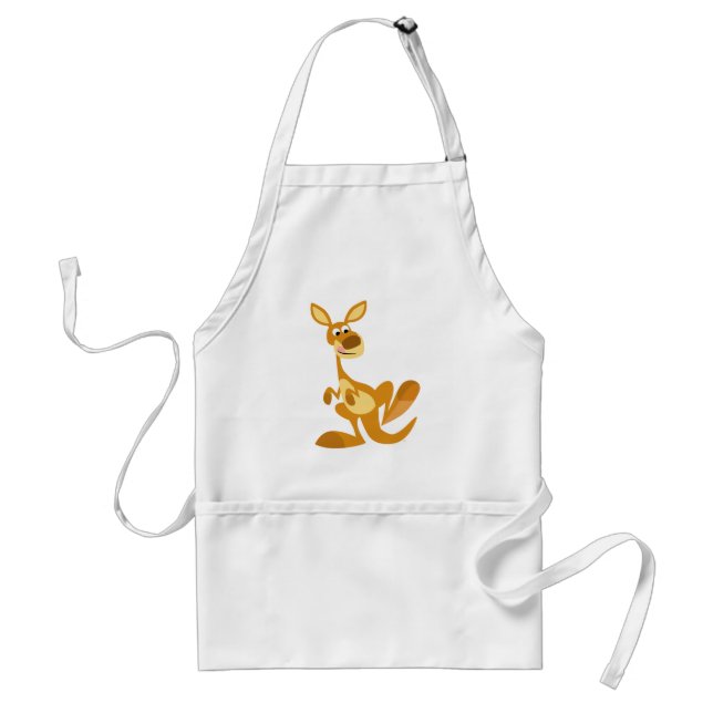 Cute Thumping Tecknad Kangaroo Apron Förkläde (Framsidan)
