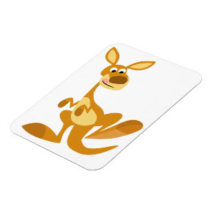 Cute Thumping Tecknad Kangaroo Flexible Magnet