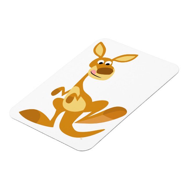 Cute Thumping Tecknad Kangaroo Flexible Magnet (Vänstra Sidan)