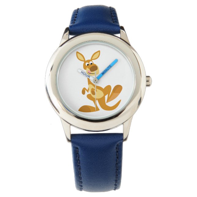 Cute Thumping Tecknad Kangaroo Watch Armbandsur (Framsida)