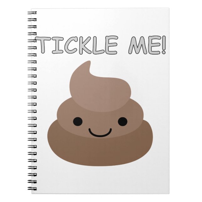 Cute Tickle Me Poop Emoji Anteckningsbok Med Spiral (Framsidan)