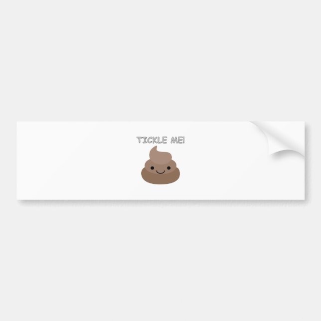 Cute Tickle Me Poop Emoji Bildekal (Framsidan)