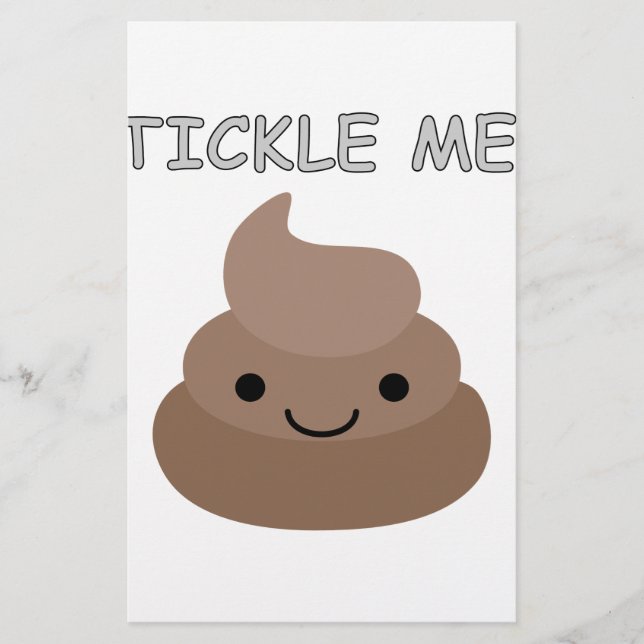 Cute Tickle Me Poop Emoji Brevpapper (Framsida)
