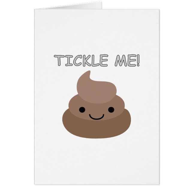 Cute Tickle Me Poop Emoji Hälsningskort (Framsidan)