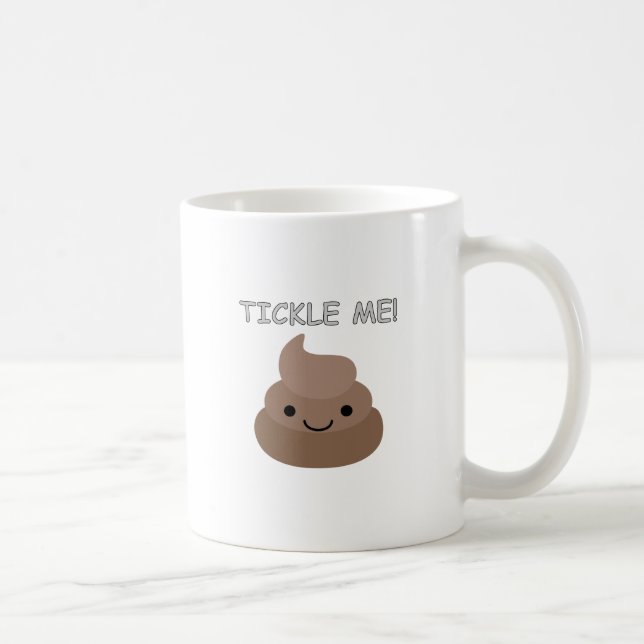 Cute Tickle Me Poop Emoji Kaffemugg (Höger)