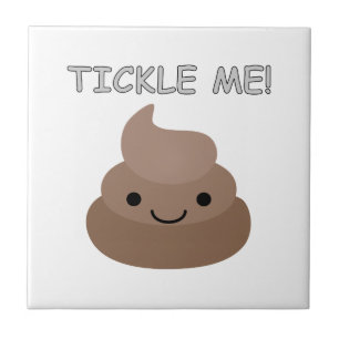 Cute Tickle Me Poop Emoji Kakelplatta