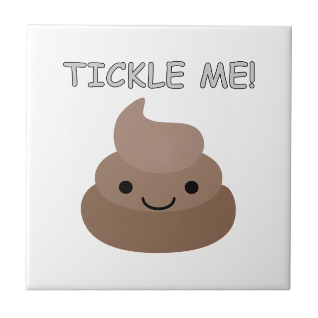 Cute Tickle Me Poop Emoji Kakelplatta (Framsidan)
