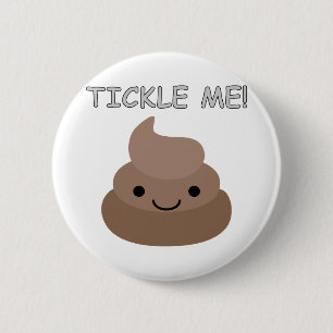 Cute Tickle Me Poop Emoji Knapp