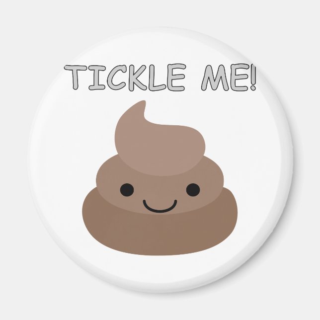 Cute Tickle Me Poop Emoji Magnet (Framsidan)
