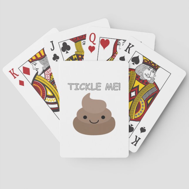 Cute Tickle Me Poop Emoji Spelkort (Baksidan)