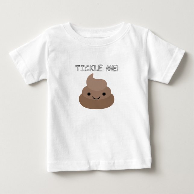 Cute Tickle Me Poop Emoji T-shirt (Framsida)