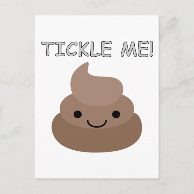 Cute Tickle Me Poop Emoji Vykort (Framsida)