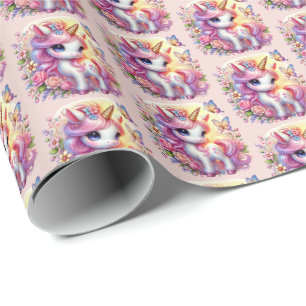 Cute tide girl unicorn party presentpapper