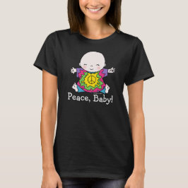 Cute Tie Dye Hippie Peace Baby Tee Shirt