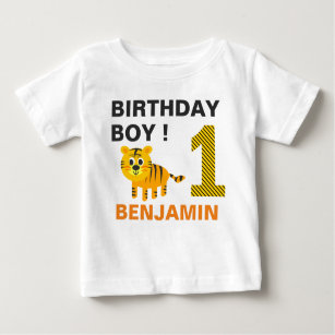 Cute Tiger 1:a Födelsedagsfesten T Shirt