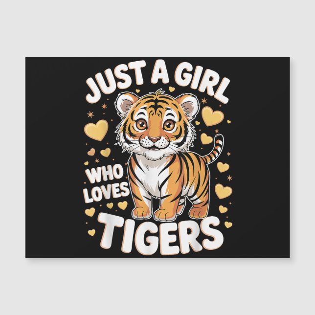 Cute Tiger Animal, bara en flicka som Kärlek Tiger (Framsida)