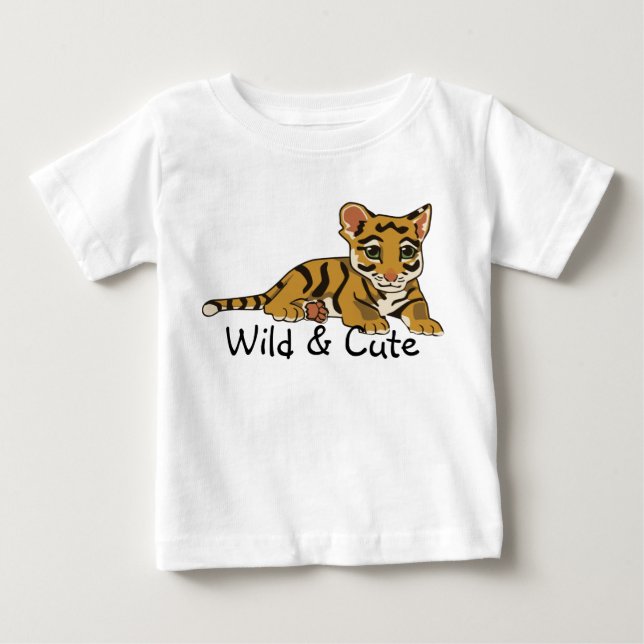 Cute Tiger Baby Shirt T-shirt (Framsida)