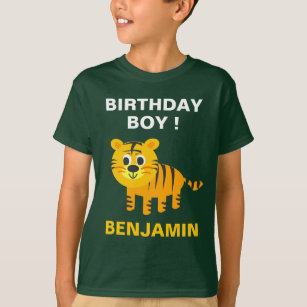Cute Tiger Barns födelsedag Party T Shirt