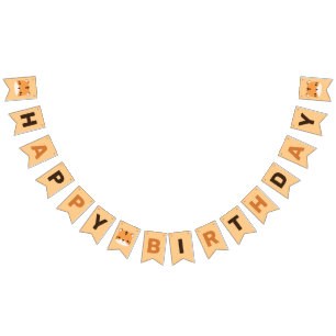 Cute Tiger Birthday Bunting Flaggor