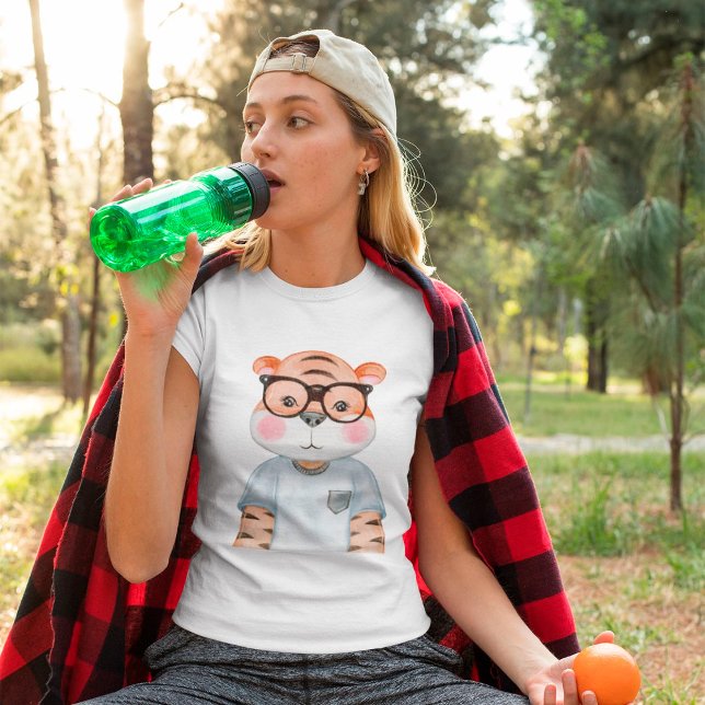 Cute Tiger Illustration T-Shirt (Skapare uppladdad)