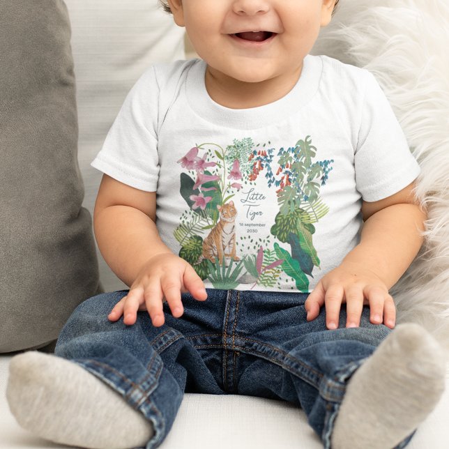 Cute Tiger Jungle Little Tiger Baby Shower T Shirt (Little Tiger Baby T-shirt)