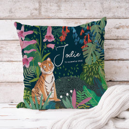 Cute Tiger Jungle Nyfödd bebis Shower Kudde