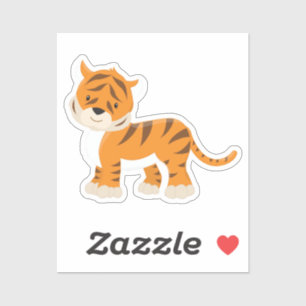 Cute tiger klistermärken