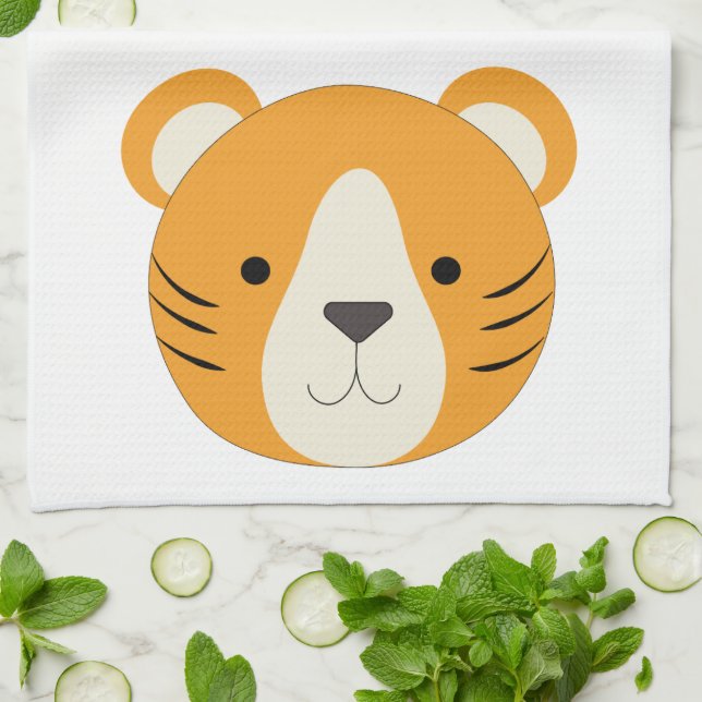 Cute Tiger Kökshandduk (Vikta)