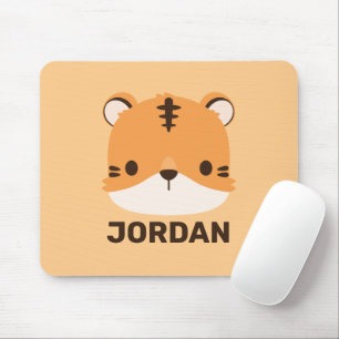 Cute Tiger med Personlig Namn Musmatta