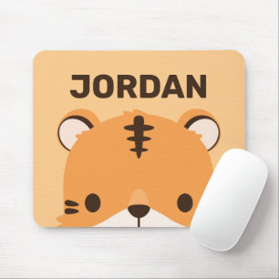 Cute Tiger med Personlig Namn Musmatta