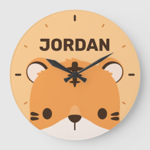 Cute Tiger med stor klocka i Personlig Namn